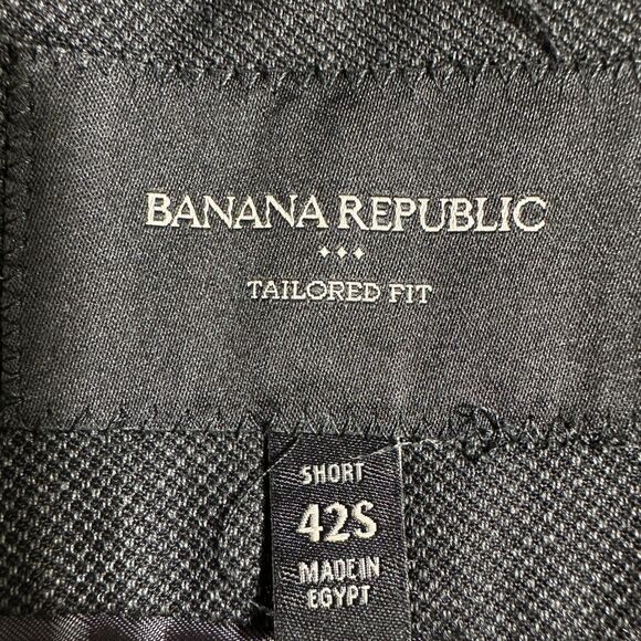 BANANA REPUBLIC Tailored fit Mens Blazer Sport Coat 2-Button Jacket 42S Gray - Picture 14 of 14